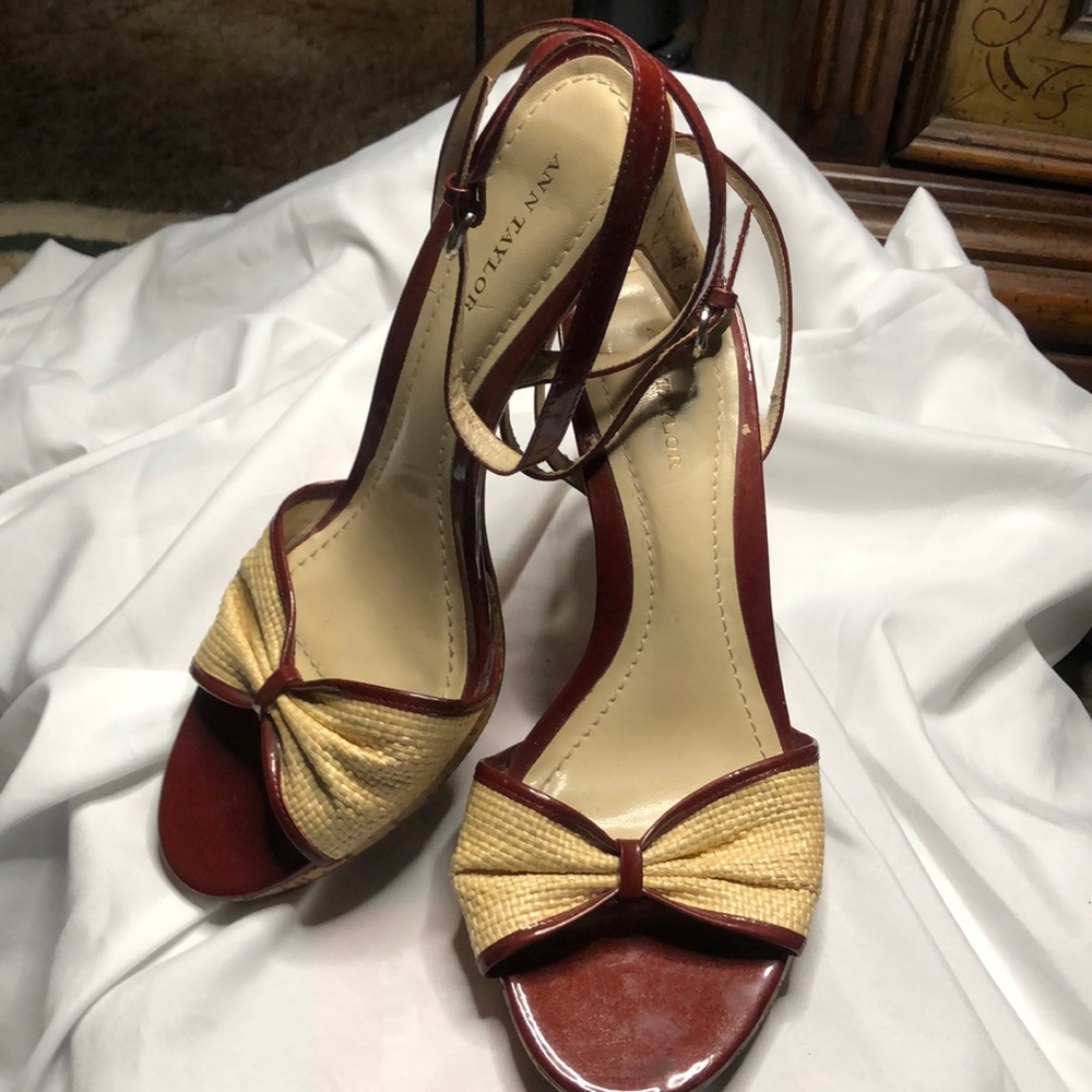 Ann Taylor Strappy Cork Heel Bohemian Hippie Cottagecore LagenLook Y2K